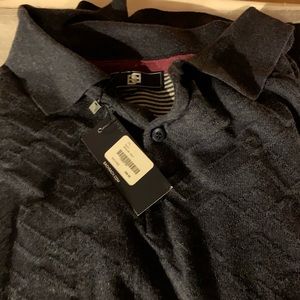 Bachrach wool blend Navy polo. Never worn
